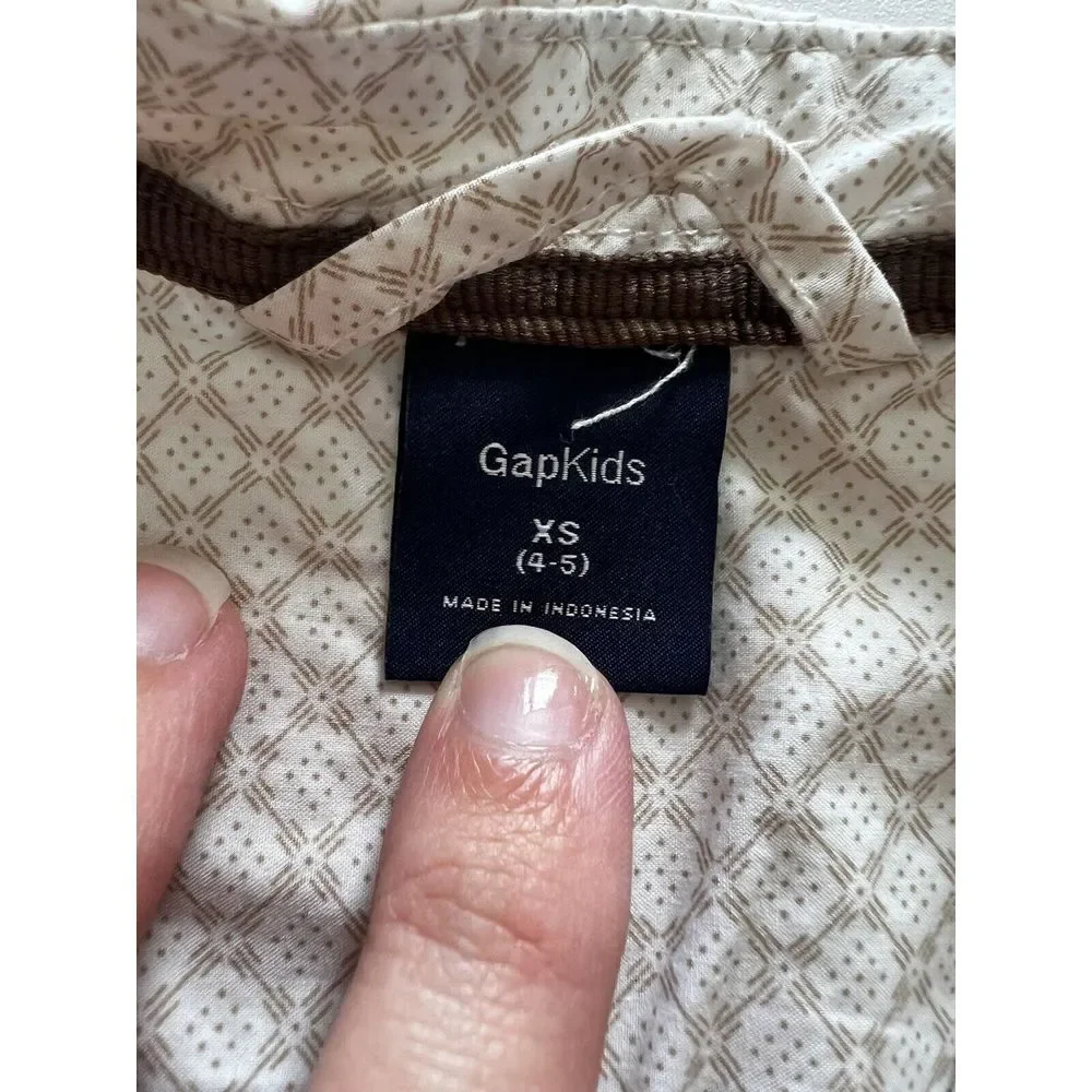 GAP Girls Kids Size XS XSmall 4-5 Shirt Top‎ Blouse Button Down Long Sleeve